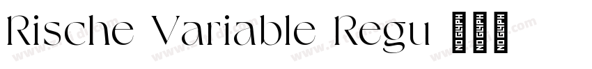Rische Variable Regu字体转换
